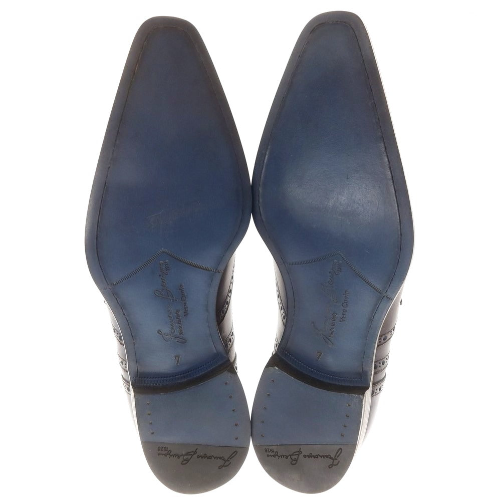 【中古】フランチェスコ ベニーニョ FRANCESCO BENIGNO ダブルモンク ドレスシューズ ネイビー【 7 】【 状態ランクA 】【 メンズ 】