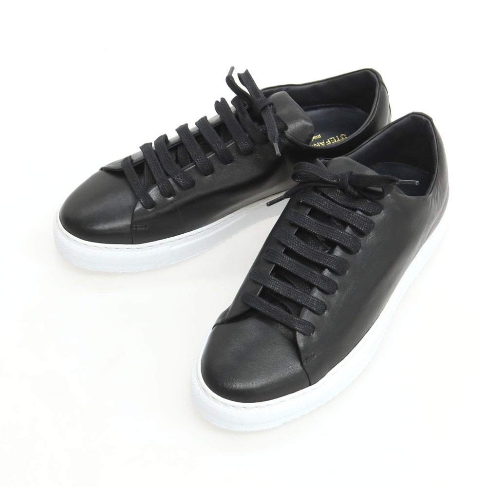【中古】【未使用】ステファノガンバ STEFANO GAMBA レザー スニーカー ブラック【 39 】【 状態ランクS 】【 メンズ 】
