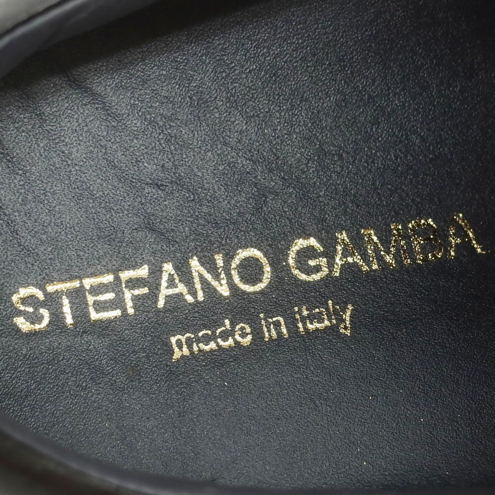 【中古】【未使用】ステファノガンバ STEFANO GAMBA レザー スニーカー ブラック【 39 】【 状態ランクS 】【 メンズ 】