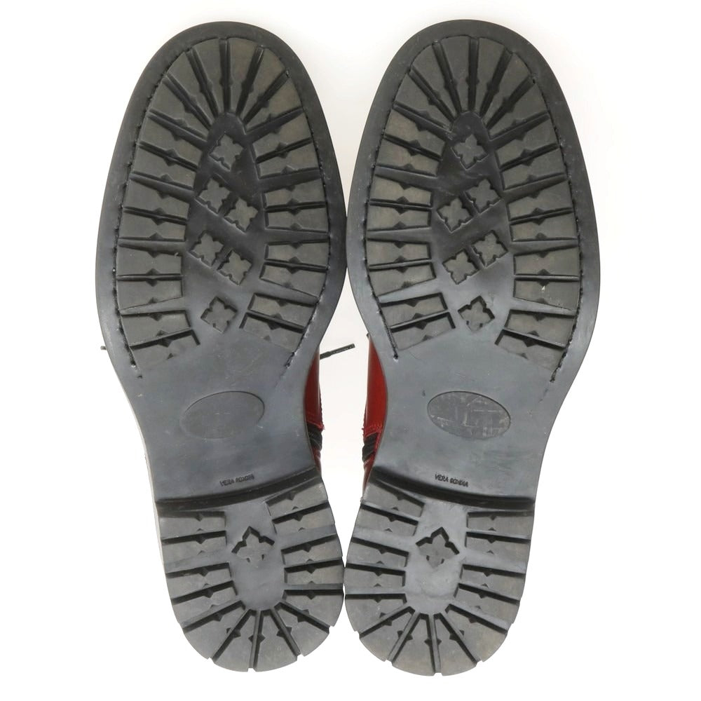 【中古】【未使用】ロッソ アルティジャーノ ROSSO ARTIGIANO レザー レースアップブーツ レッド【 40 】【 状態ランクS 】【 メンズ 】