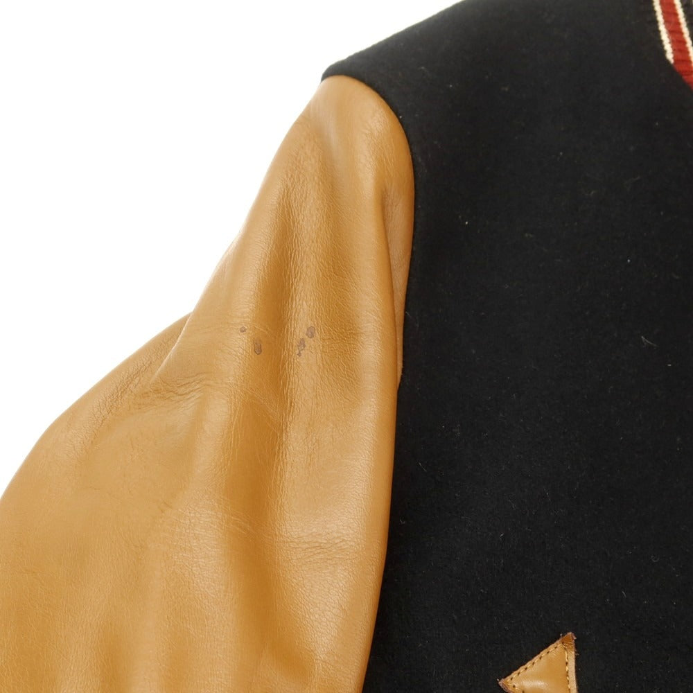 【中古】ステュディオダルチザン STUDIO D’ARTISAN ウール×ホースレザー スタジャン ブラックxライトブラウン【 38 】【 状態ランクC 】【 メンズ 】