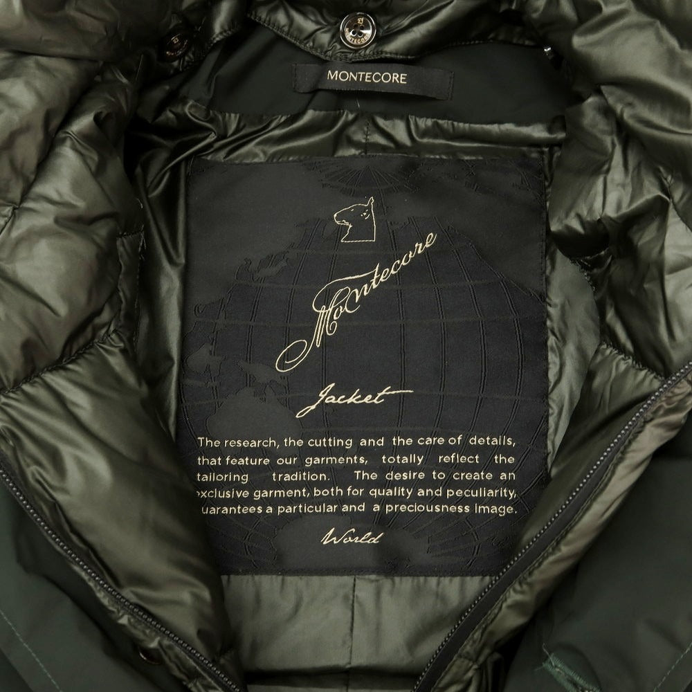 【中古】モンテコーレ Montecore ポリエステル 2WAY ダウンコート ダークグリーン【 48 】【 状態ランクC 】【 メンズ 】