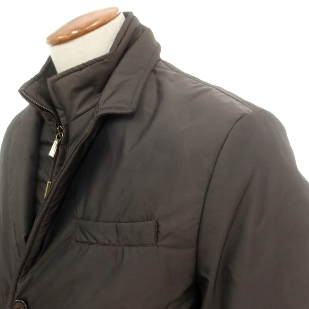 【中古】ムーレー MOORER TRAIANO ポリエステル 2WAY ダウンジャケット ダークグレイッシュブラウン【 48 】【 状態ランクC 】【 メンズ 】