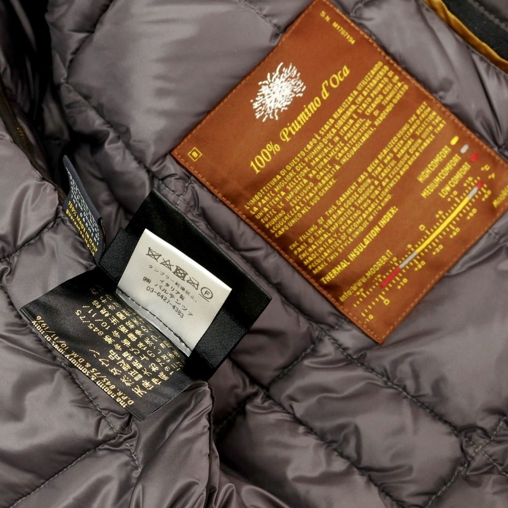 【中古】ムーレー MOORER TRAIANO ポリエステル 2WAY ダウンジャケット ダークグレイッシュブラウン【 48 】【 状態ランクC 】【 メンズ 】