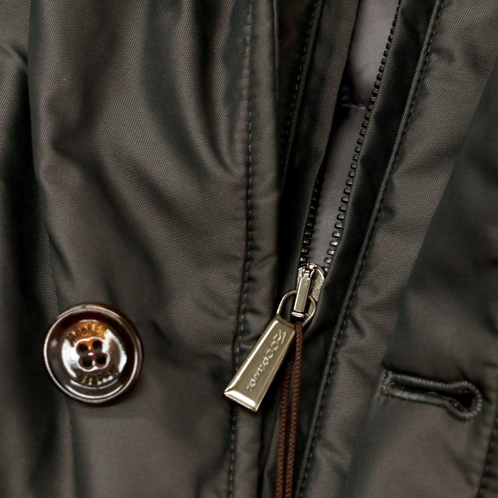 【中古】ムーレー MOORER TRAIANO ポリエステル 2WAY ダウンジャケット ダークグレイッシュブラウン【 48 】【 状態ランクC 】【 メンズ 】