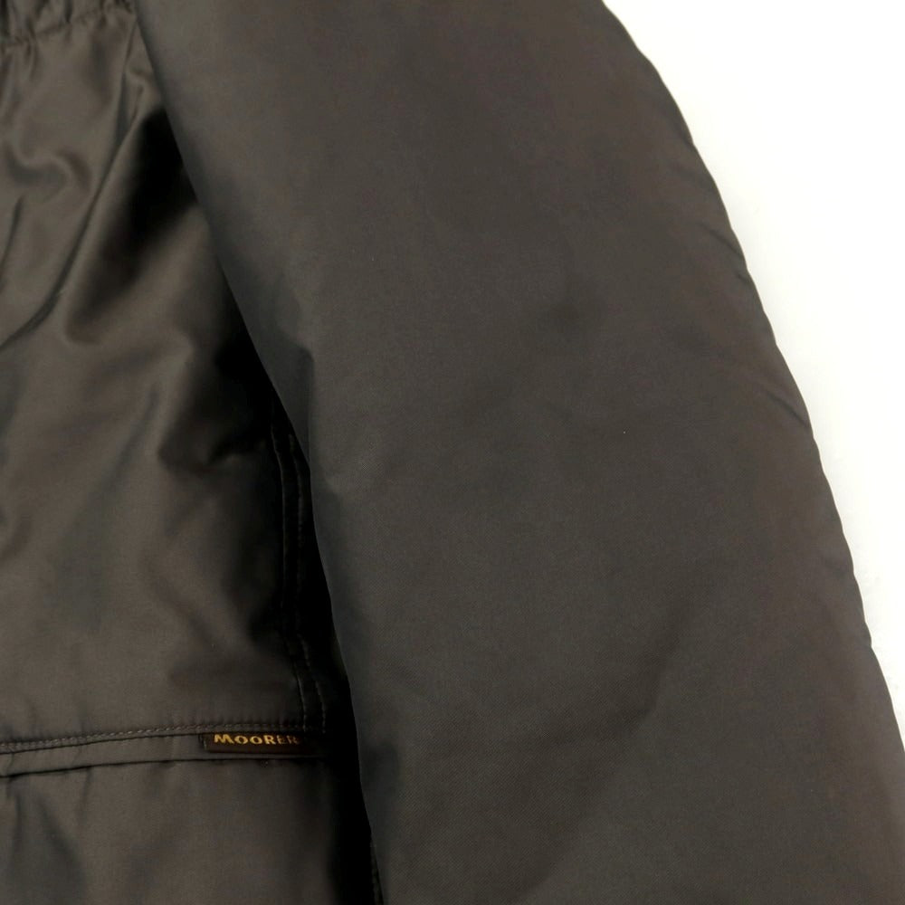 【中古】ムーレー MOORER TRAIANO ポリエステル 2WAY ダウンジャケット ダークグレイッシュブラウン【 48 】【 状態ランクC 】【 メンズ 】