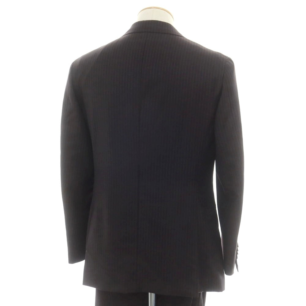 【中古】ゼルビーノ ZERBINO ウール ストライプ 3つボタンスーツ チャコールグレー系【 表記なし(S位) 】【 状態ランクA 】【 メンズ 】