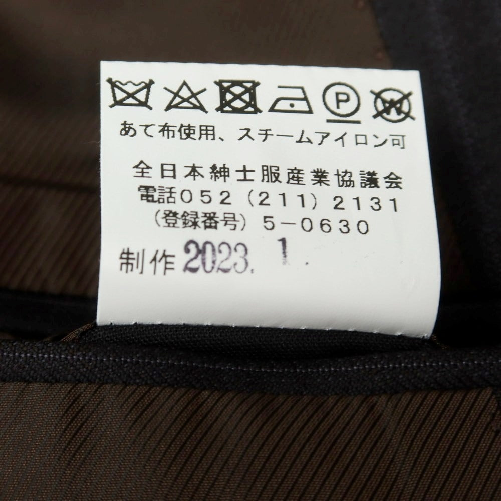 【中古】ゼルビーノ ZERBINO ウール ストライプ 3つボタンスーツ チャコールグレー系【 表記なし(S位) 】【 状態ランクA 】【 メンズ 】
