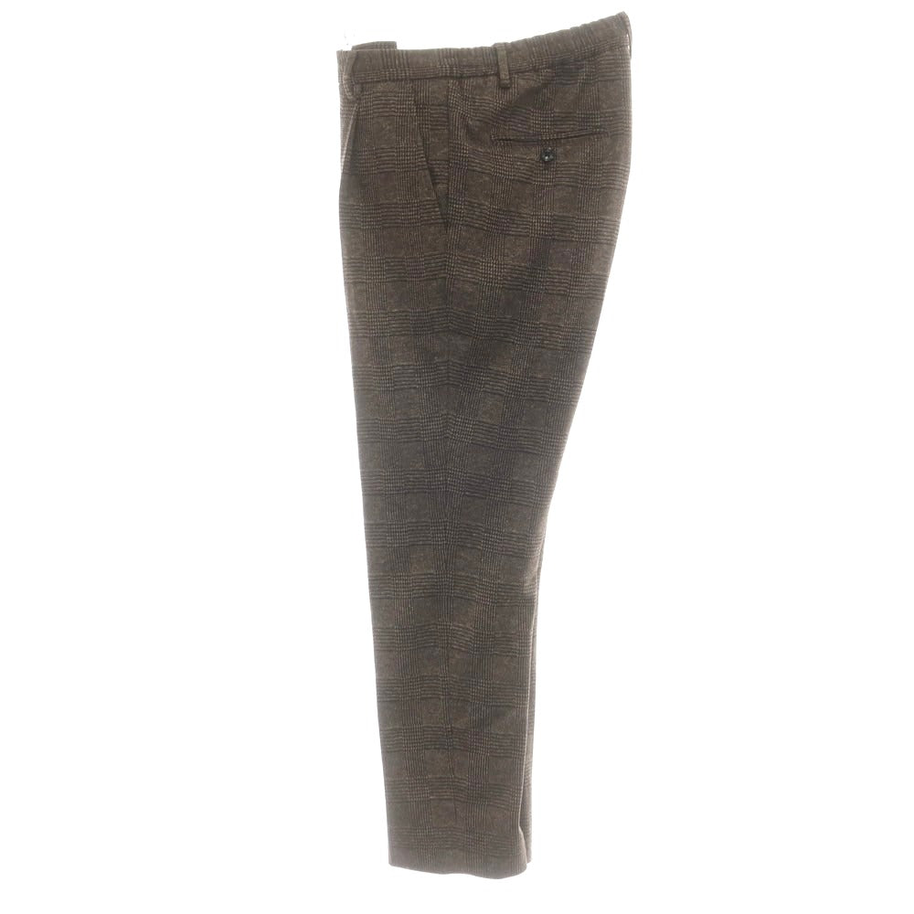 【中古】ワーカークロージングサプライ WORKER CLOTHING SUPPLY ポリエステルレーヨン チェック 2つボタンスーツ ブラウン【 M 】【 状態ランクB 】【 メンズ 】