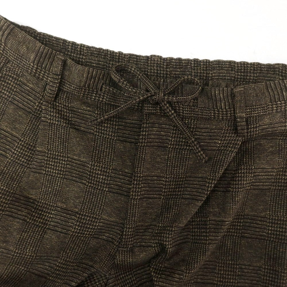 【中古】ワーカークロージングサプライ WORKER CLOTHING SUPPLY ポリエステルレーヨン チェック 2つボタンスーツ ブラウン【 M 】【 状態ランクB 】【 メンズ 】