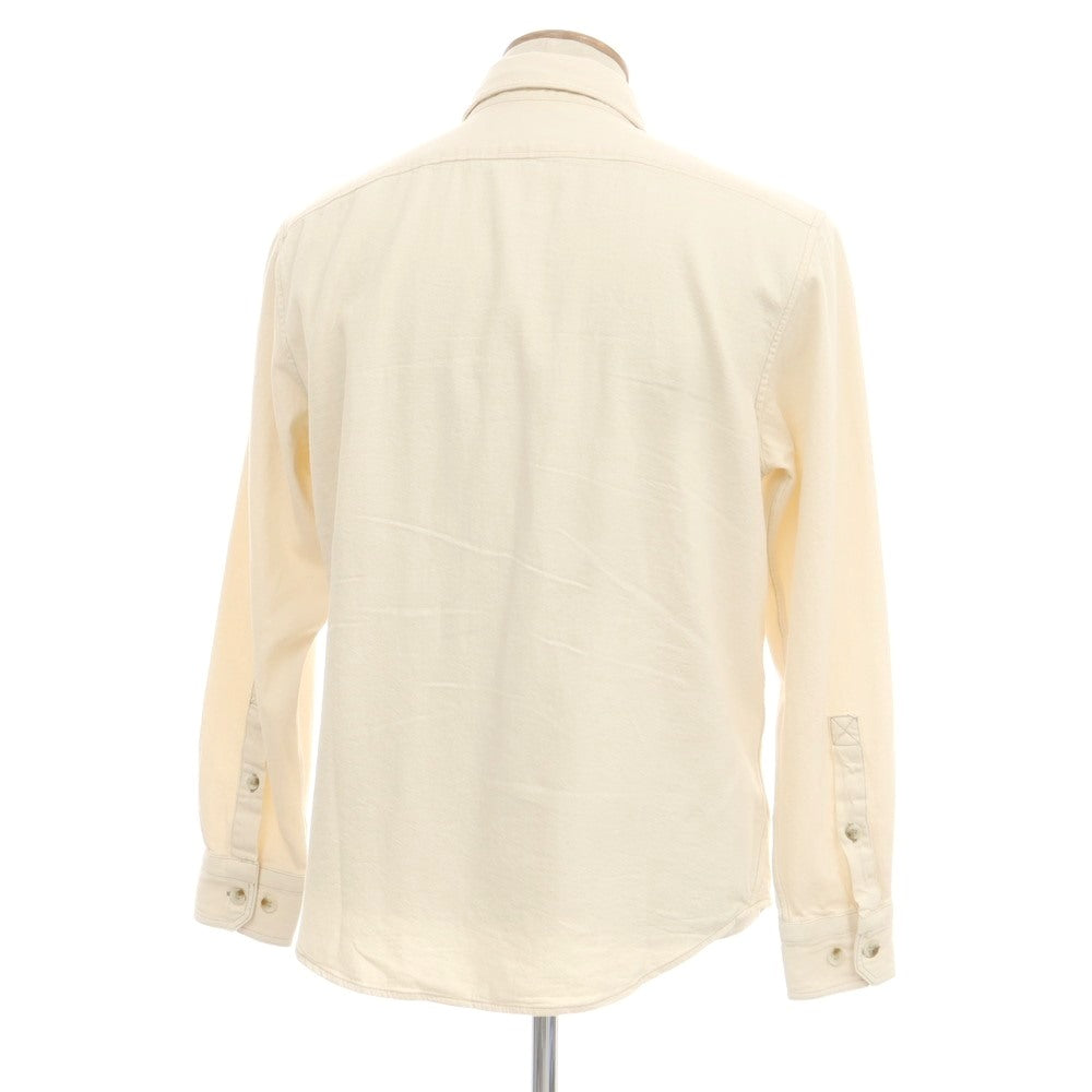 【中古】バナナリパブリック Banana Republic コットン カジュアルシャツ アイボリー【 M 】【 状態ランクB 】【 メンズ 】