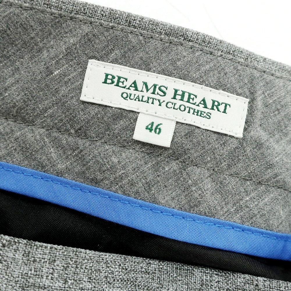 【中古】ビームスハート BEAMS HEART ポリエステル ドレススラックスパンツ グレー【 46 】【 状態ランクB 】【 メンズ 】
