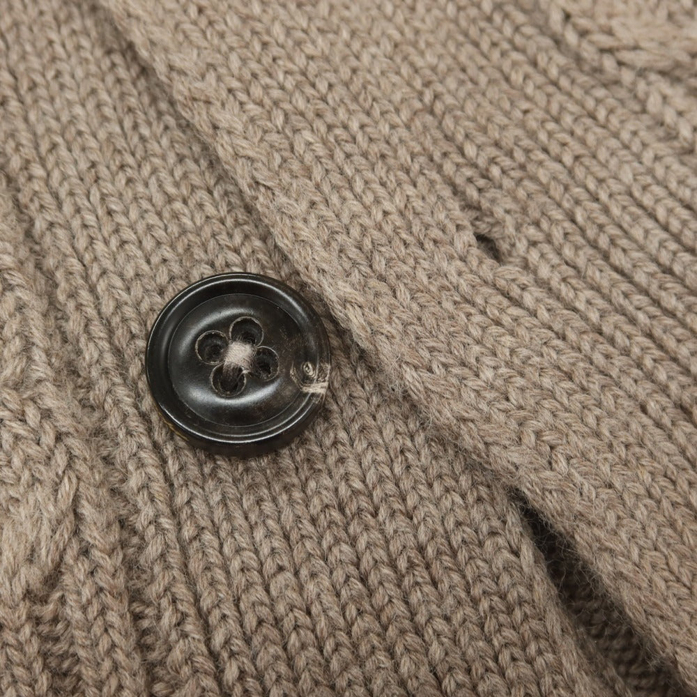 【中古】ドルモア DRUMOHR ウール ショールカラー カーディガン トープ系【 42 】【 状態ランクB 】【 メンズ 】