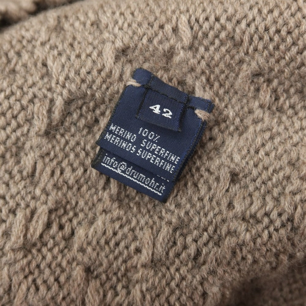 【中古】ドルモア DRUMOHR ウール ショールカラー カーディガン トープ系【 42 】【 状態ランクB 】【 メンズ 】