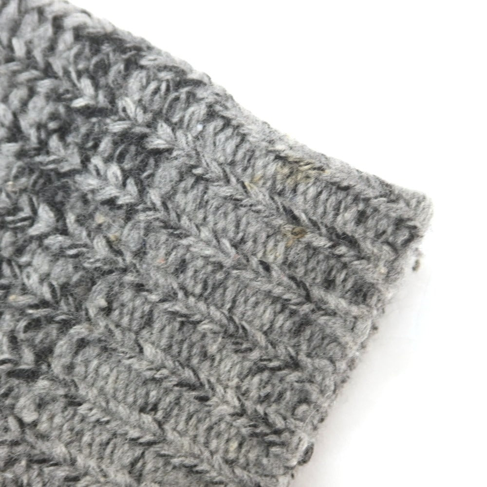 【中古】バフィー BAFY ウール クルーネック プルオーバーニット ブラックxグレー【 44 】【 状態ランクC 】【 メンズ 】