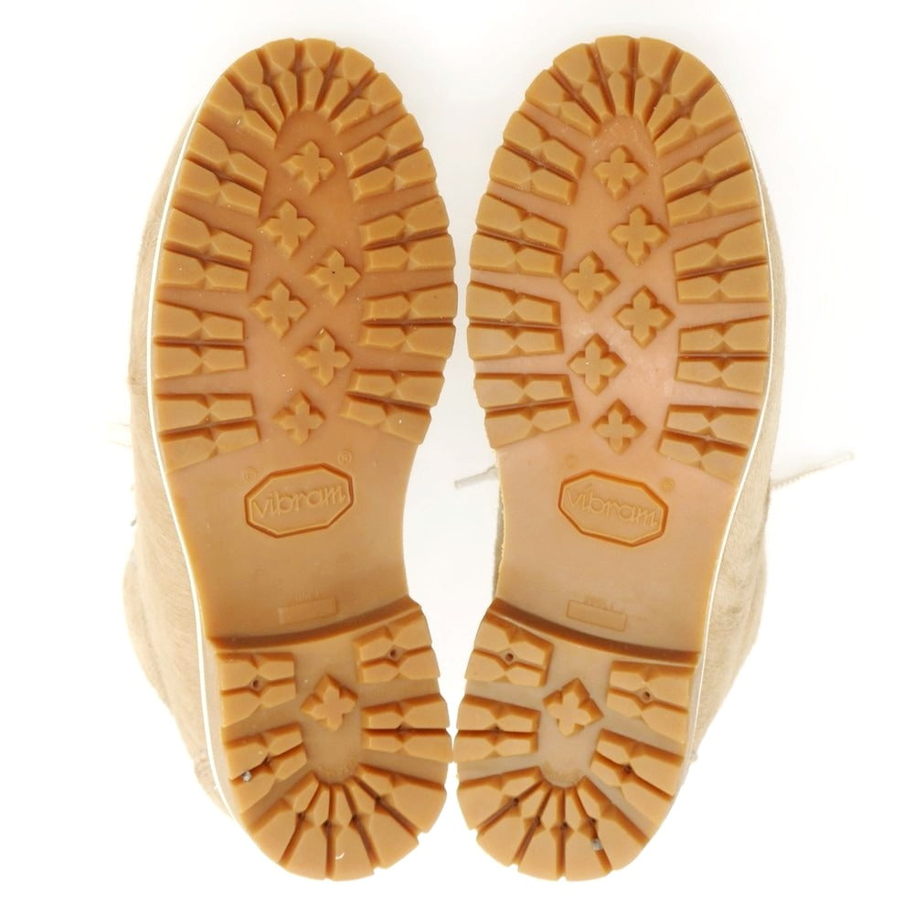 【中古】モンテリアーナ MONTELLIANA ハラコレザー マウンテンブーツ ベージュ【 39 】【 状態ランクA 】【 メンズ 】