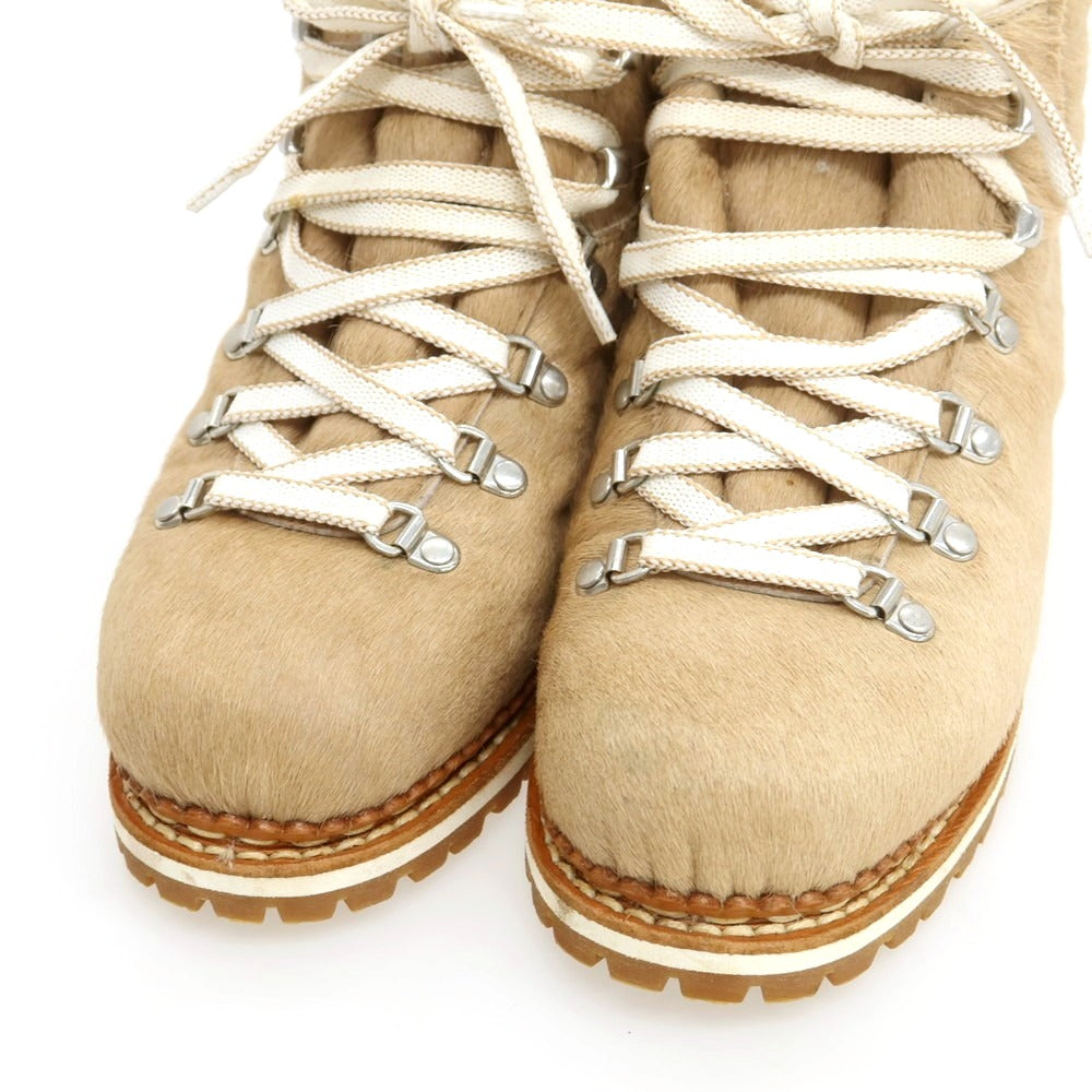 【中古】モンテリアーナ MONTELLIANA ハラコレザー マウンテンブーツ ベージュ【 39 】【 状態ランクA 】【 メンズ 】