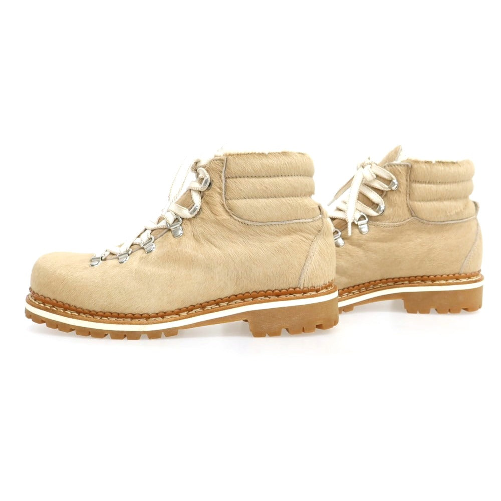 【中古】モンテリアーナ MONTELLIANA ハラコレザー マウンテンブーツ ベージュ【 39 】【 状態ランクA 】【 メンズ 】