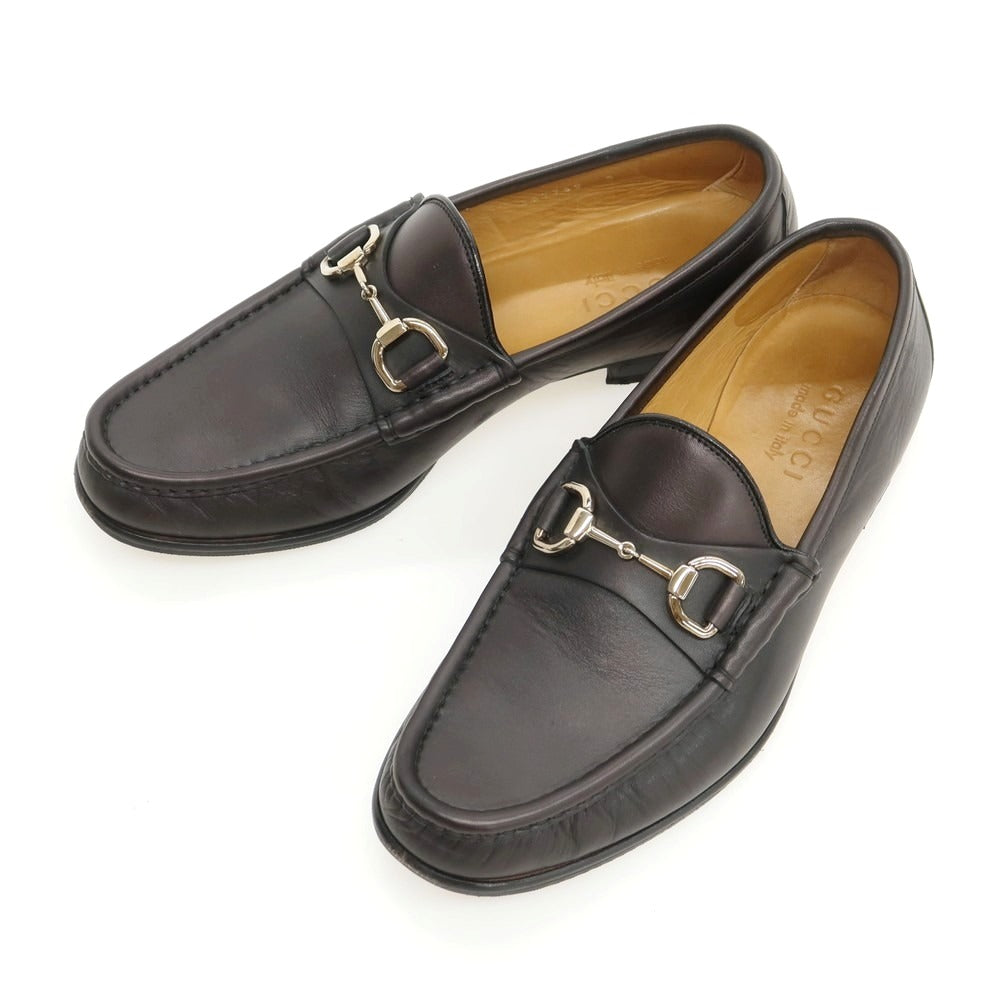 【中古】グッチ GUCCI モカシン ビットローファー ブラック系【 5 】【 状態ランクB 】【 メンズ 】