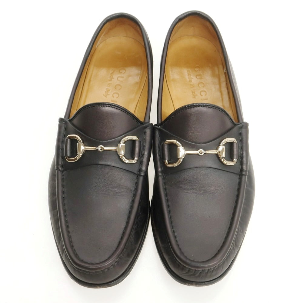 【中古】グッチ GUCCI モカシン ビットローファー ブラック系【 5 】【 状態ランクB 】【 メンズ 】