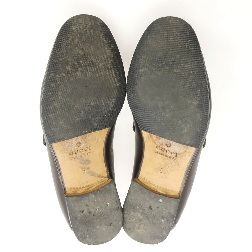 【中古】グッチ GUCCI モカシン ビットローファー ブラック系【 5 】【 状態ランクB 】【 メンズ 】