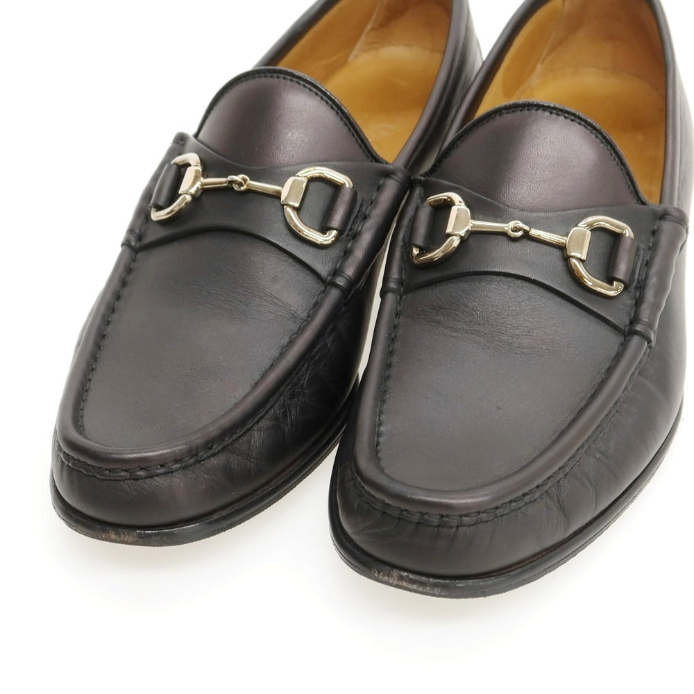 【中古】グッチ GUCCI モカシン ビットローファー ブラック系【 5 】【 状態ランクB 】【 メンズ 】