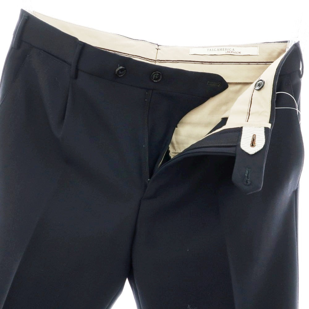 【中古】ベルウィッチ BERWICH ストレッチポリエステルウール ドレススラックスパンツ ブラックネイビー【 46 】【 状態ランクB 】【 メンズ 】
