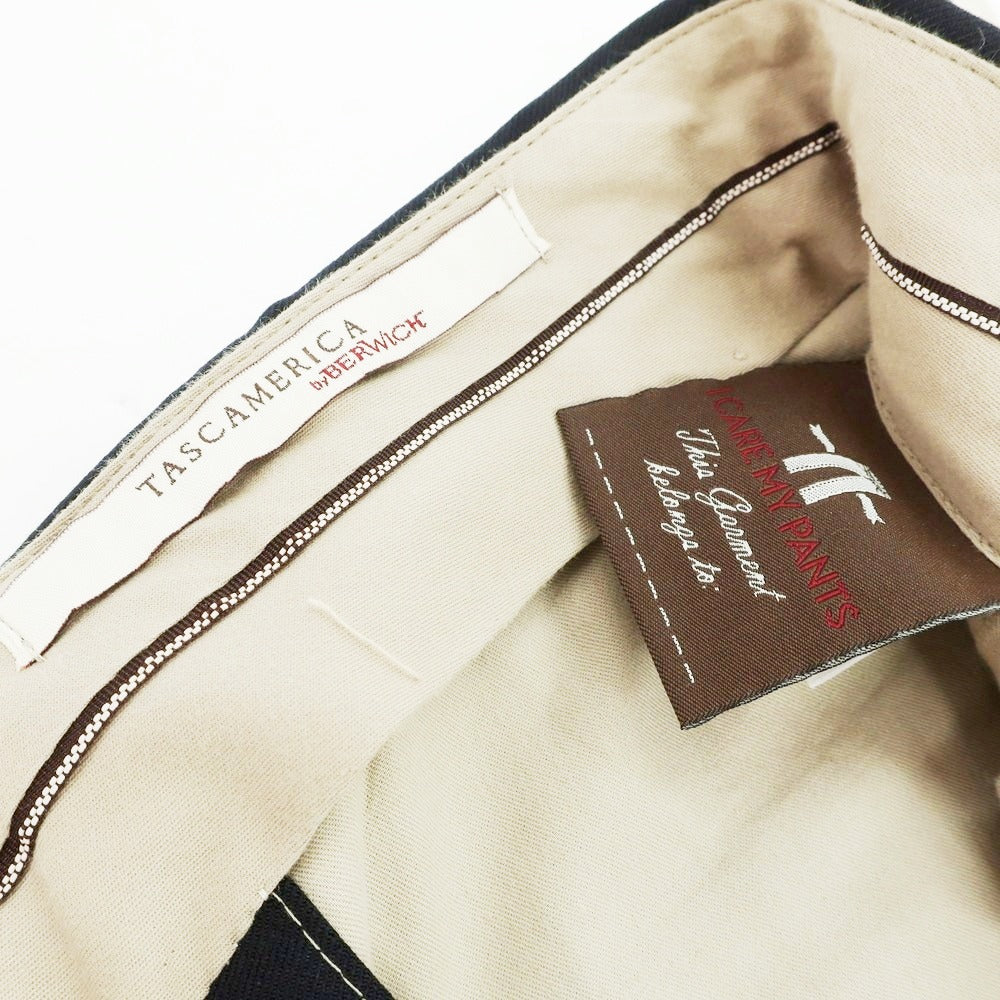 【中古】ベルウィッチ BERWICH ストレッチポリエステルウール ドレススラックスパンツ ブラックネイビー【 46 】【 状態ランクB 】【 メンズ 】