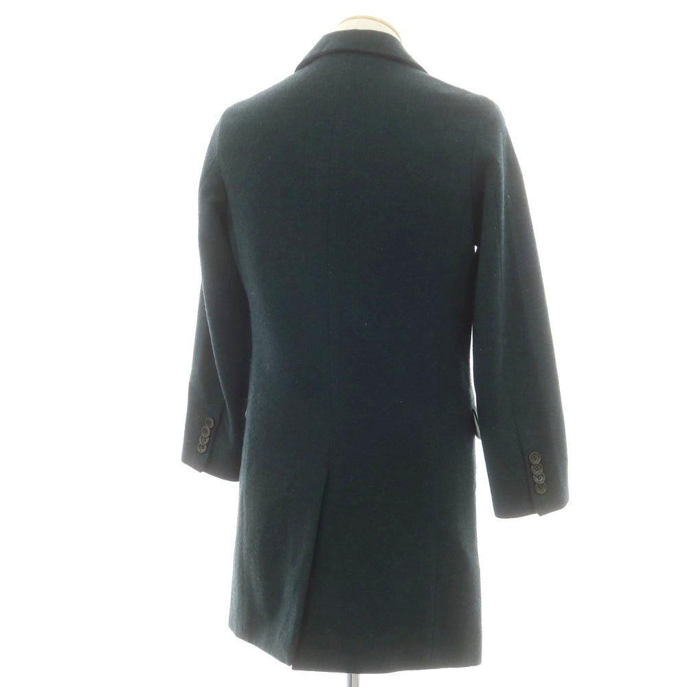 【中古】シップスジェットブルー SHIPS JET BLUE ウールポリエステル チェスターフィールドコート ダークグリーン【 S 】【 状態ランクC 】【 メンズ 】