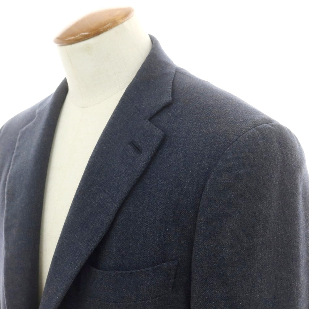 【中古】イザイア ISAIA ウールコットン テーラードジャケット グレイッシュネイビー【 48 】【 状態ランクD 】【 メンズ 】