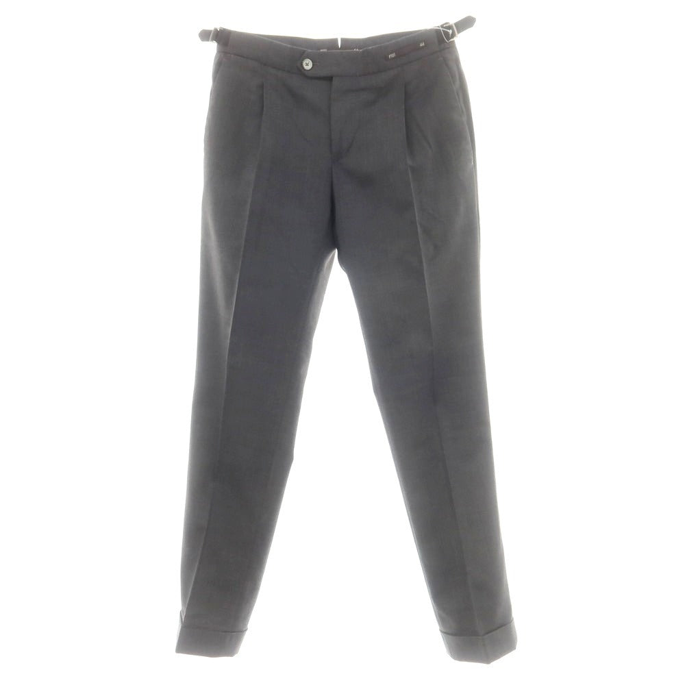 【中古】ピーティーゼロウーノ PT01 SMOOTH FIT ストレッチポリエステルウール ドレススラックスパンツ ダークグレー【 44 】【 状態ランクB 】【 メンズ 】