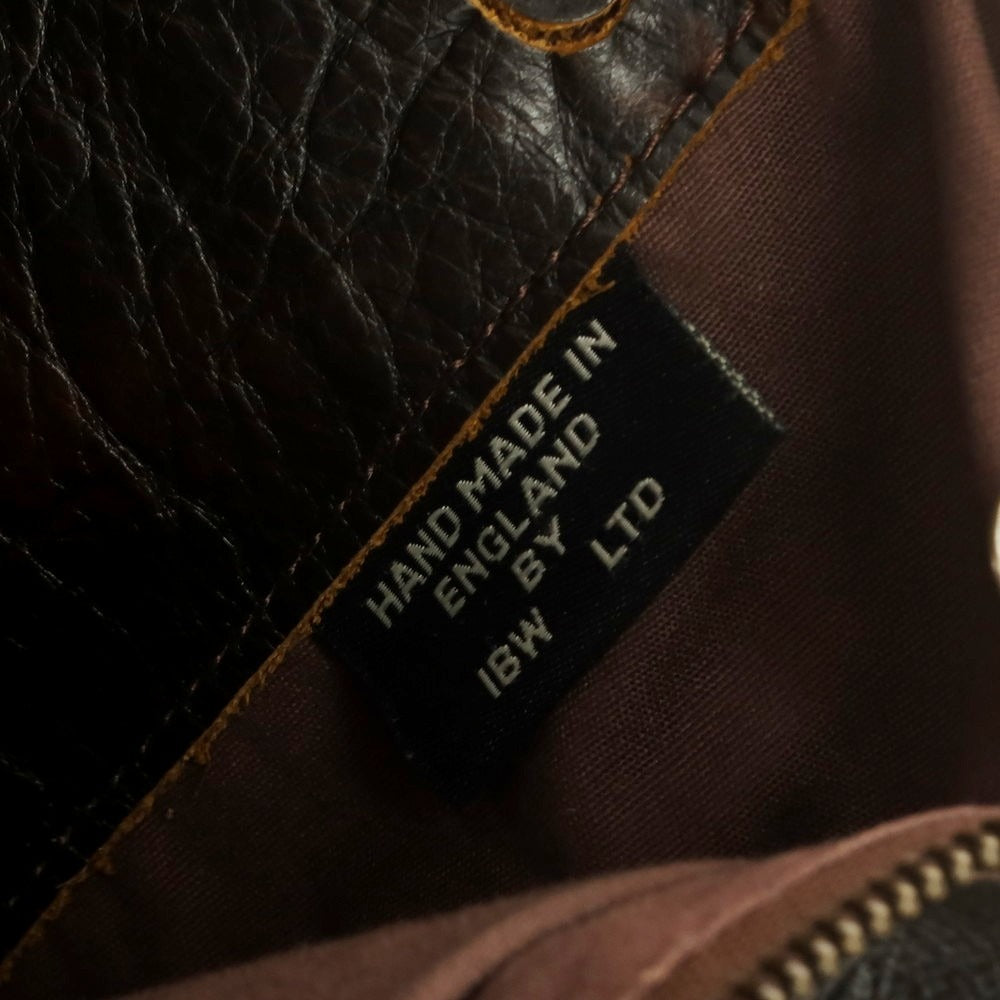 【中古】ジャスエムビー JAS.M.B レザー ショルダーバッグ ダークブラウン【 状態ランクC 】【 メンズ 】