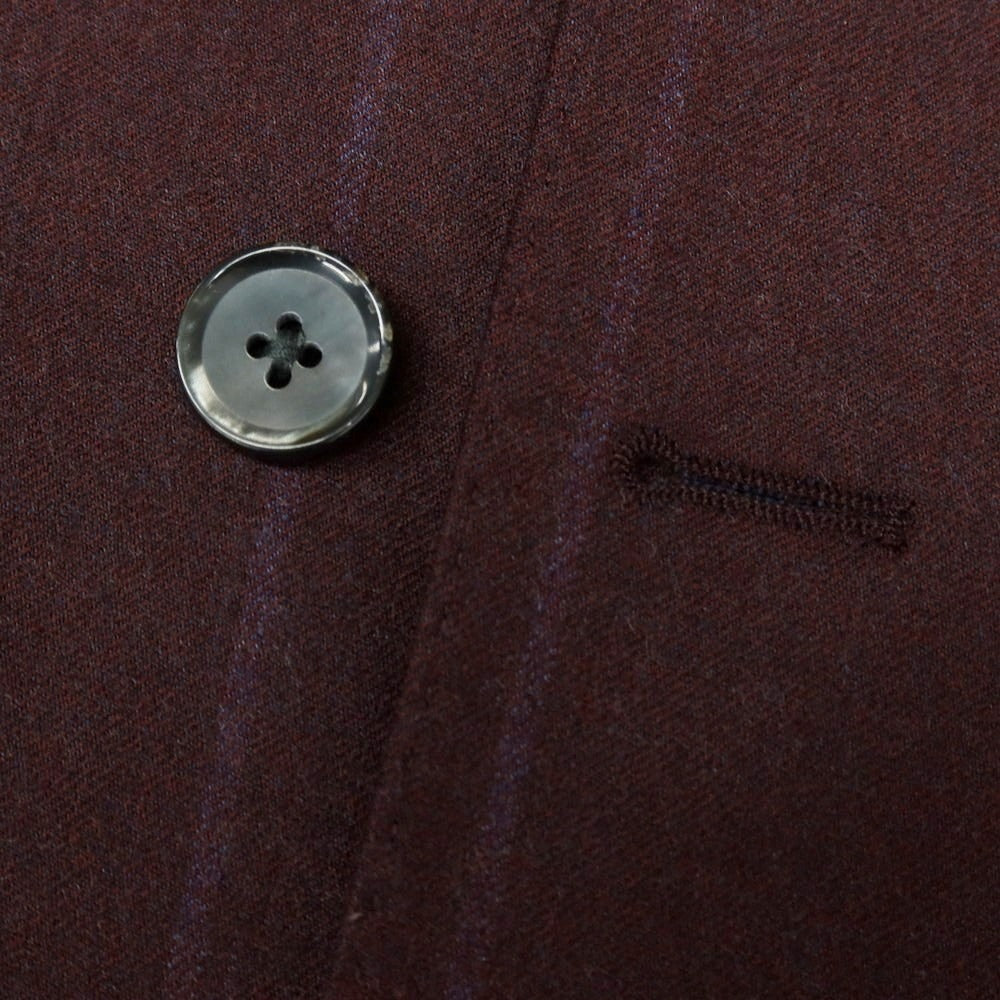 【中古】エルビーエム1911 L.B.M.1911 ストレッチウール ストライプ ダブルスーツ ボルドー【 52 】【 状態ランクA 】【 メンズ 】