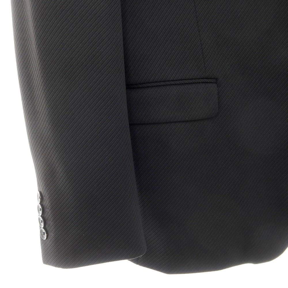 【中古】レノマ renoma ポリエステルジャージー 2つボタンスーツ ブラックグレー【 表記なし(L位) 】【 状態ランクB 】【 メンズ 】