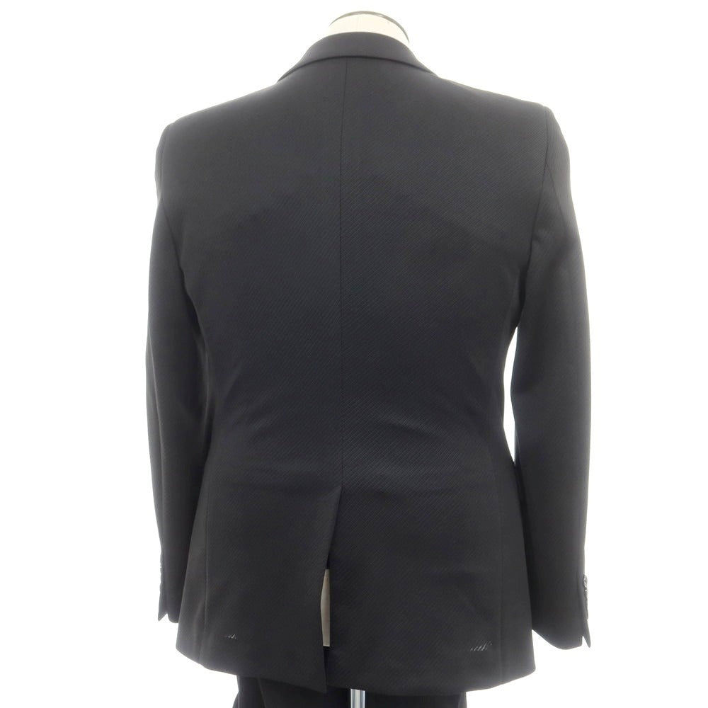 【中古】レノマ renoma ポリエステルジャージー 2つボタンスーツ ブラックグレー【 表記なし(L位) 】【 状態ランクB 】【 メンズ 】