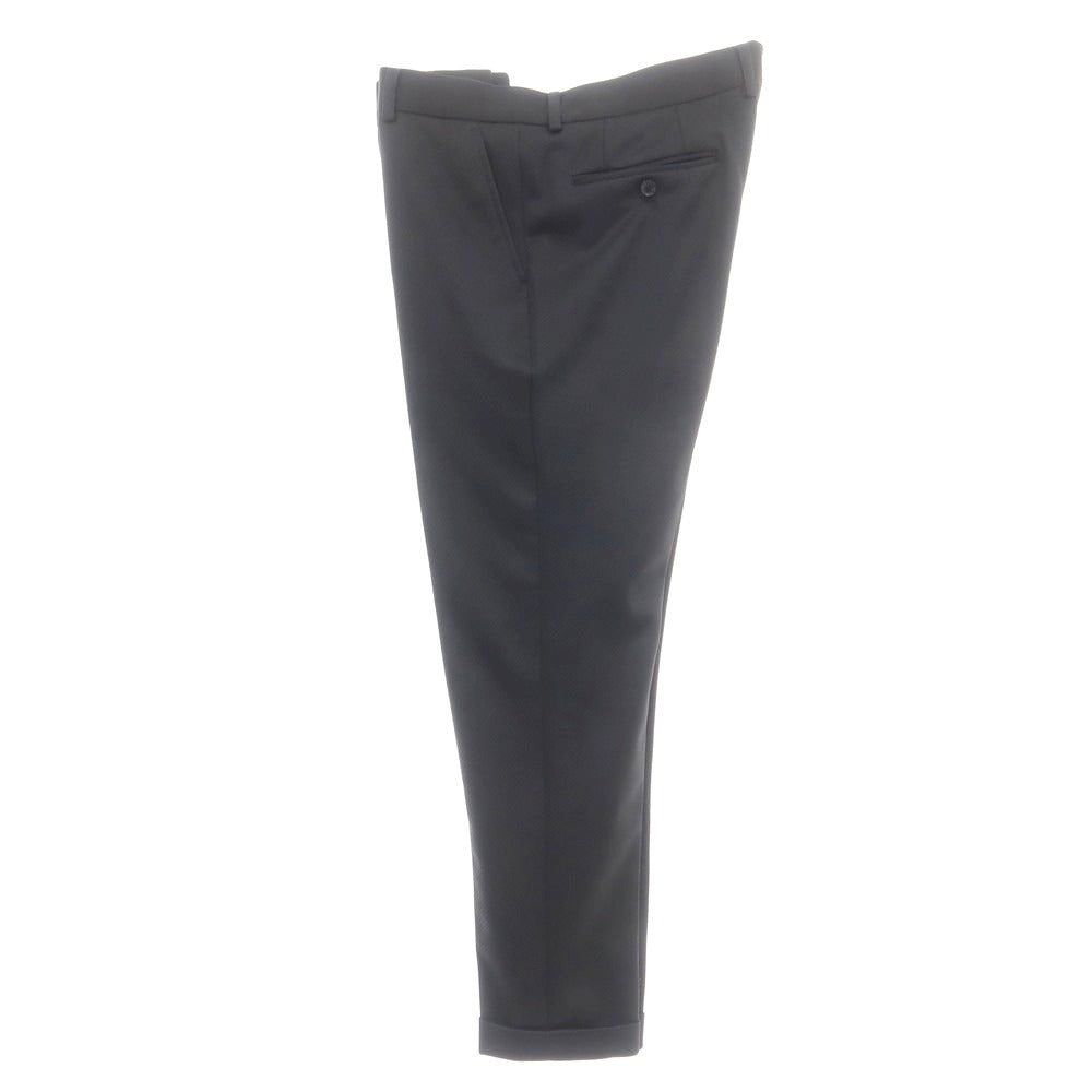 【中古】レノマ renoma ポリエステルジャージー 2つボタンスーツ ブラックグレー【 表記なし(L位) 】【 状態ランクB 】【 メンズ 】