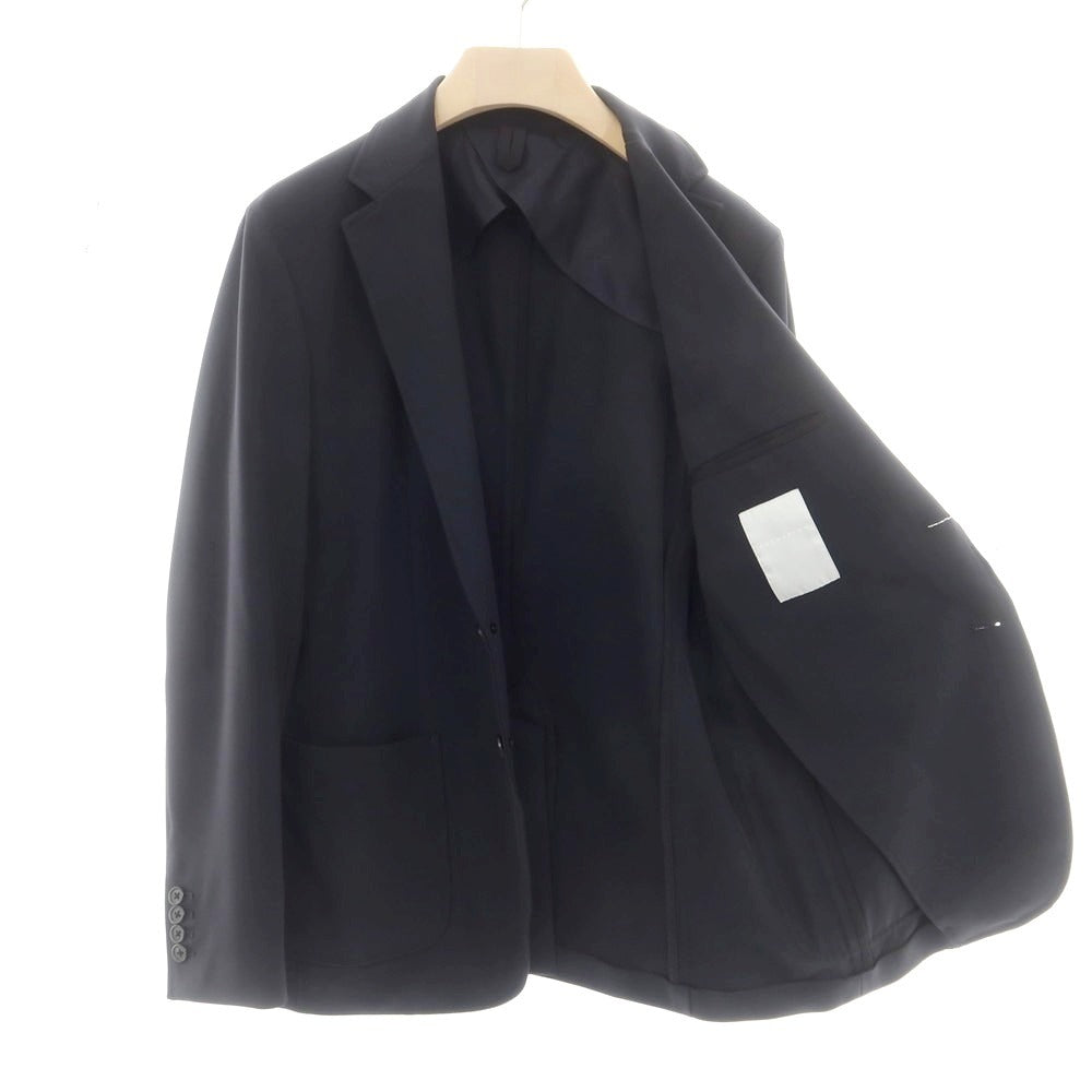 【中古】エストネーション ESTNATION ストレッチポリエステル 2つボタンスーツ ブラック【 上L/下S 】【 状態ランクB 】【 メンズ 】