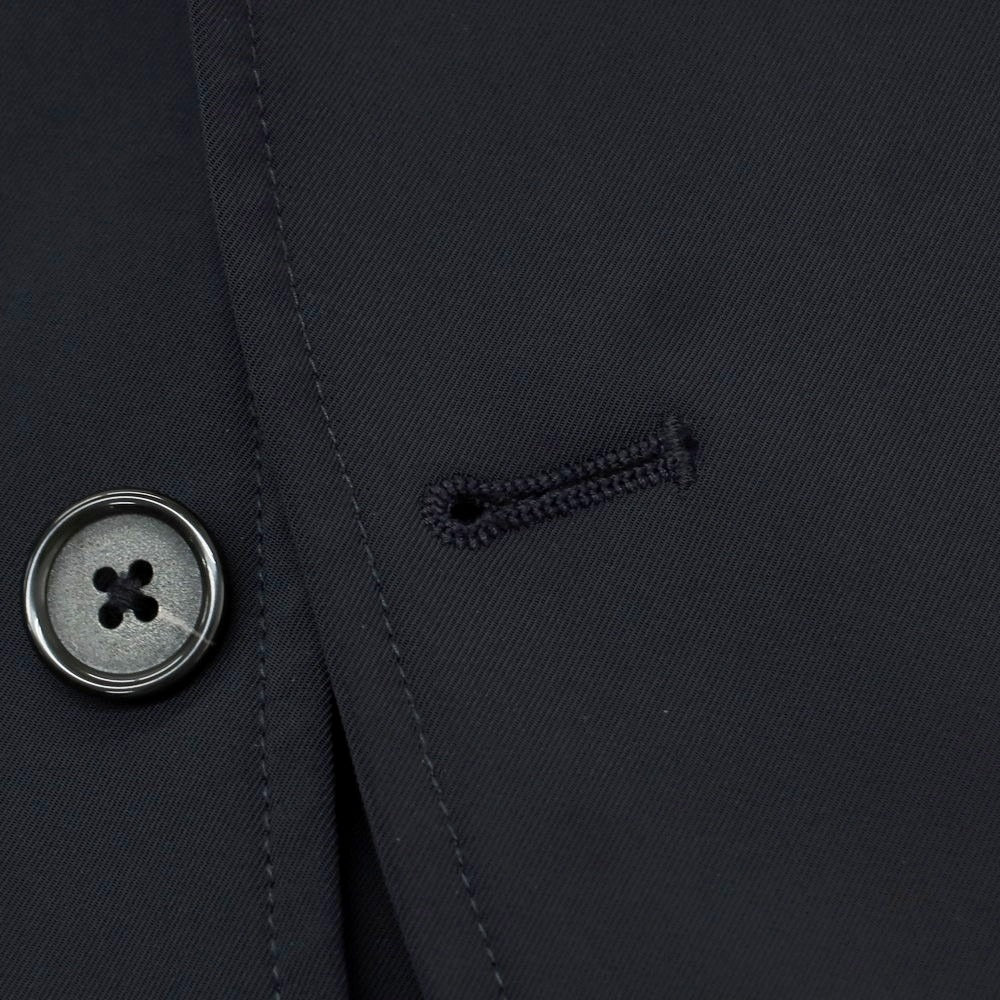 【中古】エストネーション ESTNATION ストレッチポリエステル 2つボタンスーツ ブラック【 上L/下S 】【 状態ランクB 】【 メンズ 】