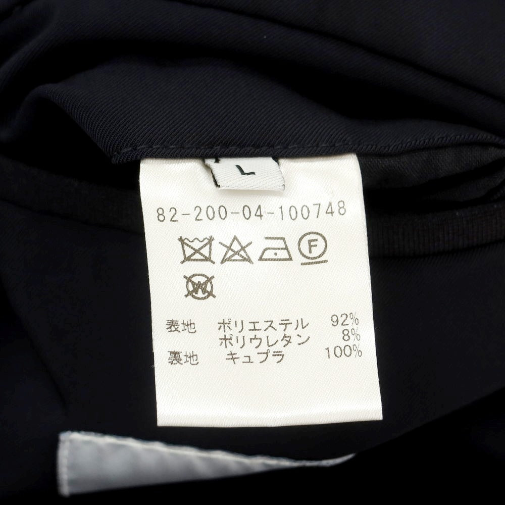 【中古】エストネーション ESTNATION ストレッチポリエステル 2つボタンスーツ ブラック【 上L/下S 】【 状態ランクB 】【 メンズ 】