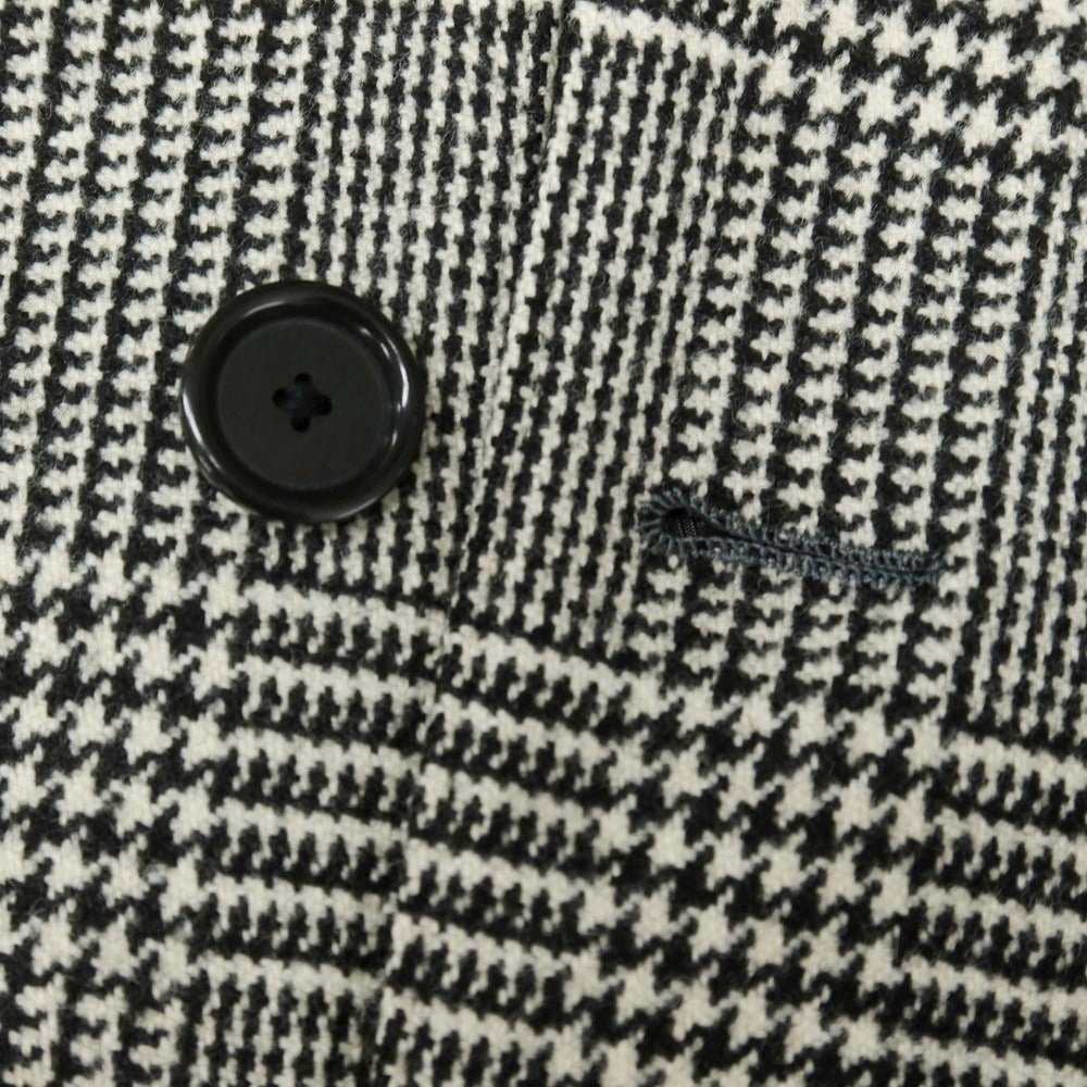 【中古】トゥモローランド TOMORROWLAND ウール グレンチェック 3つボタンスーツ ブラックxアイボリー【 48 】【 状態ランクD 】【 メンズ 】