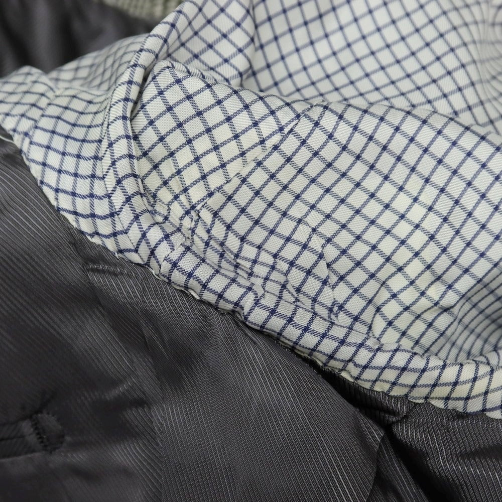 【中古】トゥモローランド TOMORROWLAND ウール グレンチェック 3つボタンスーツ ブラックxアイボリー【 48 】【 状態ランクD 】【 メンズ 】