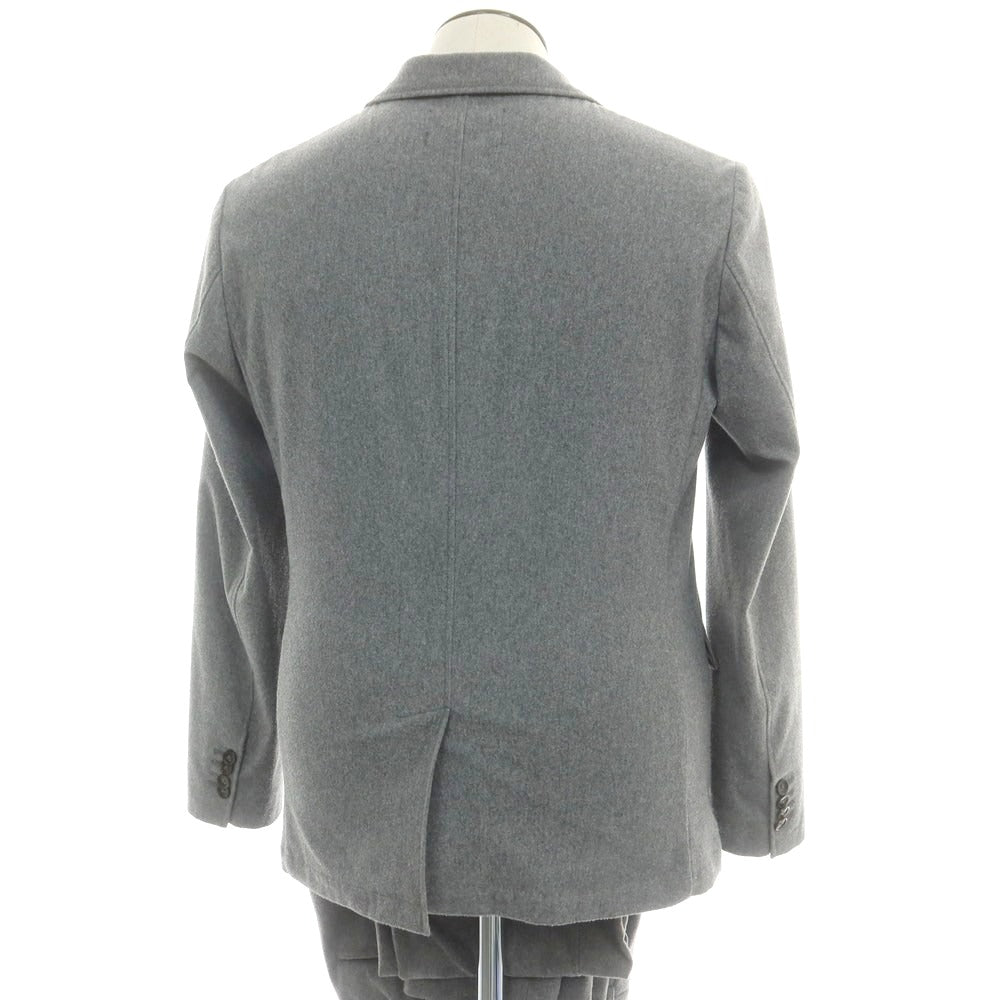 【中古】ナノユニバース nano universe ポリエステルコットンジャージー 2つボタンスーツ グレー【 上L/下M 】【 状態ランクC 】【 メンズ 】