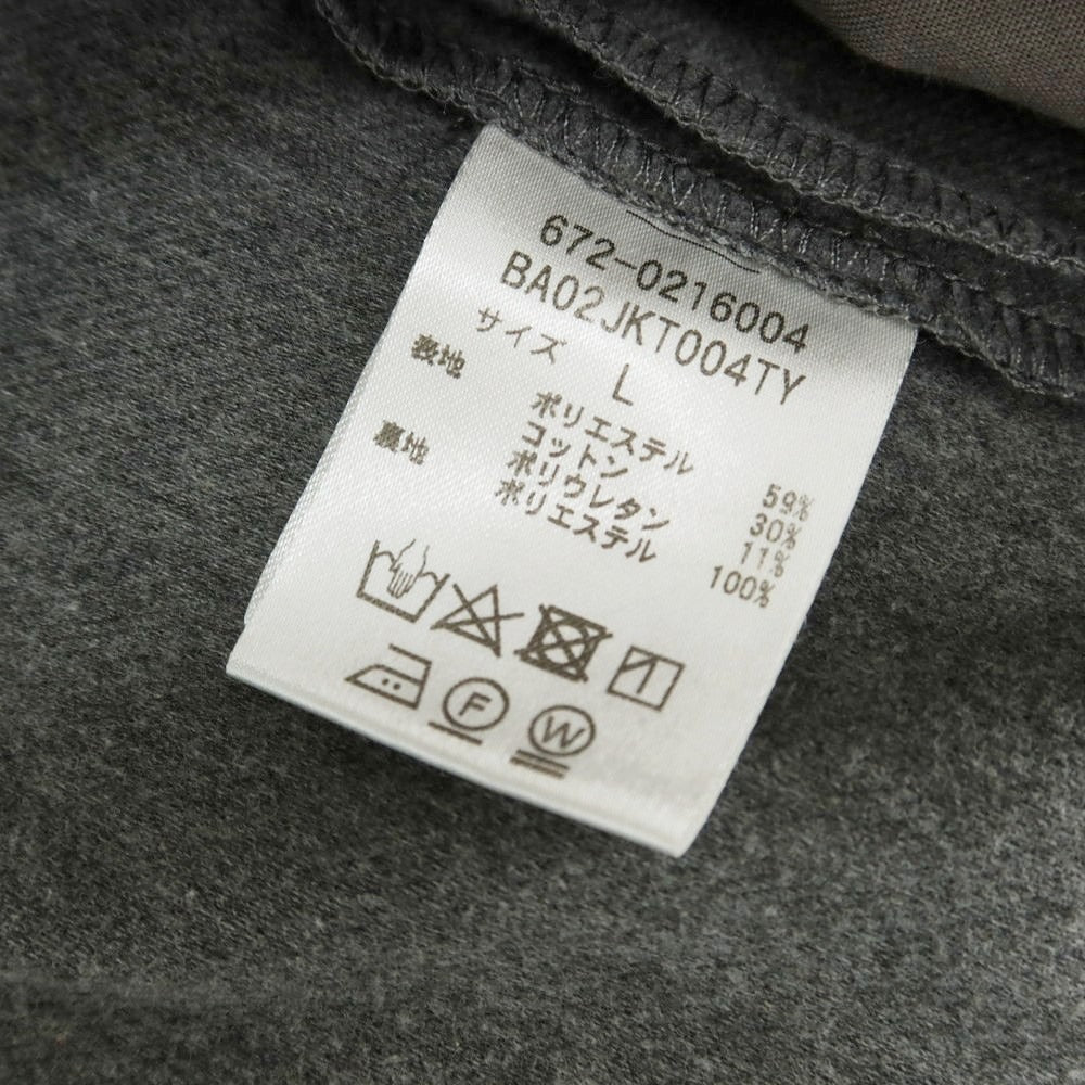 【中古】ナノユニバース nano universe ポリエステルコットンジャージー 2つボタンスーツ グレー【 上L/下M 】【 状態ランクC 】【 メンズ 】