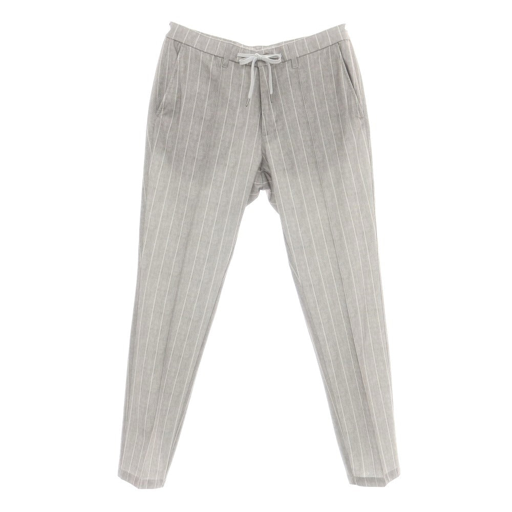 【中古】ジーステージ g-stage ストレッチポリエステル ストライプ 2つボタンスーツ グレージュ【 50/48 】【 状態ランクB 】【 メンズ 】