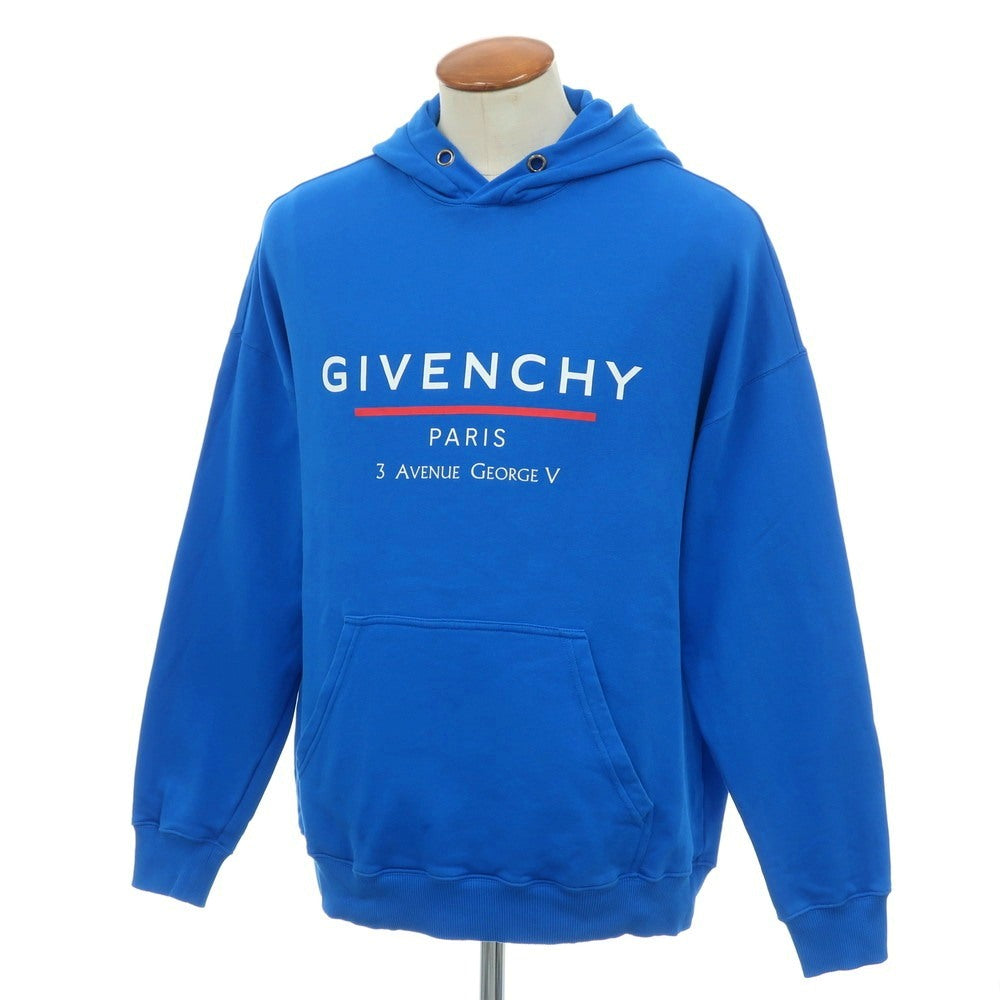 【中古】ジバンシィ GIVENCHY コットン プルオーバー パーカー ブルー【 M 】【 状態ランクC 】【 メンズ 】