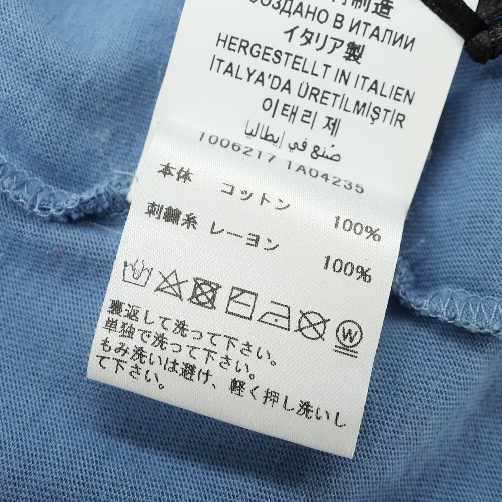 【中古】ヴェルサーチ VERSACE コットン クルーネック 半袖Tシャツ ダルブルー【 L 】【 状態ランクB 】【 メンズ 】