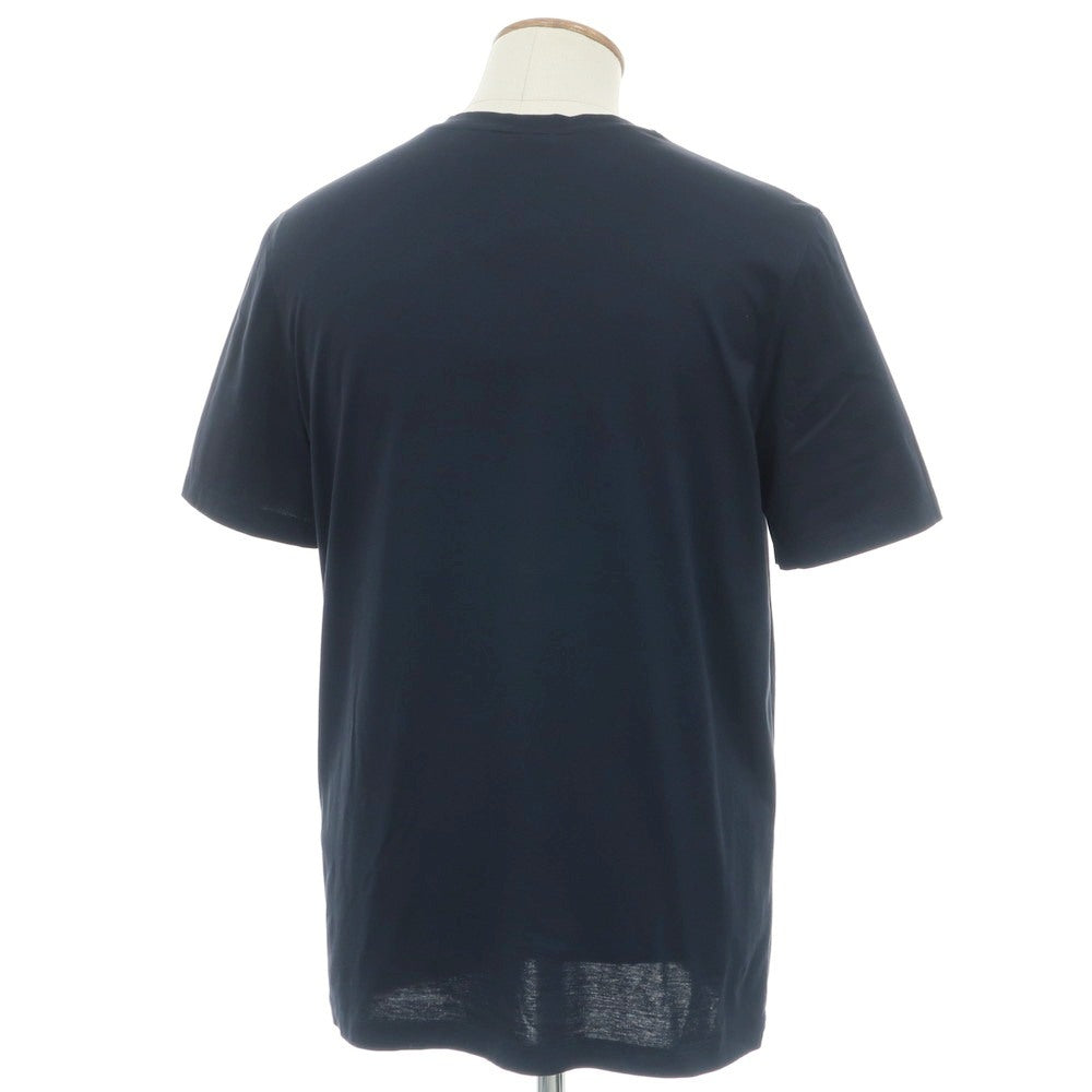 【中古】サルヴァトーレフェラガモ Salvatore Ferragamo コットン クルーネック 半袖Tシャツ ネイビー【 M 】【 状態ランクB 】【 メンズ 】