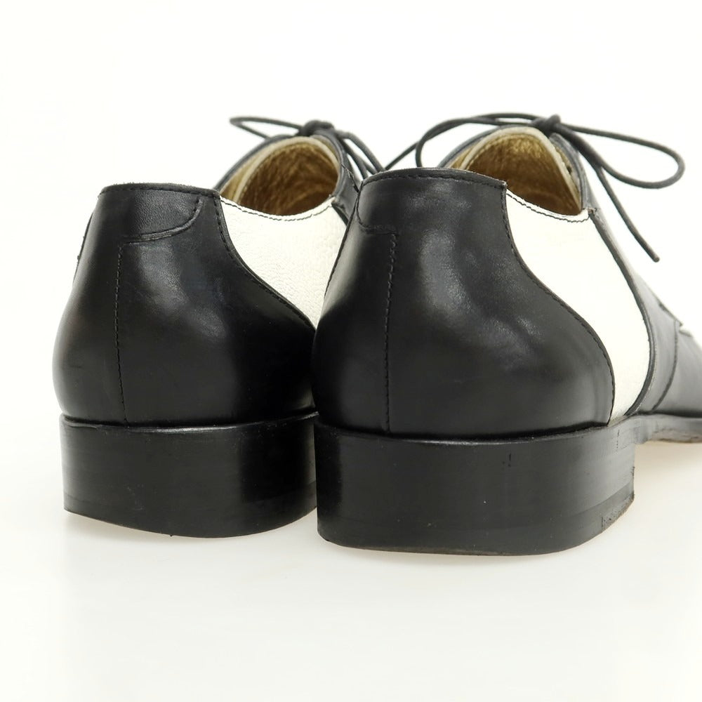 【中古】アラウンド ザ シューズ around the shoes ウイングチップ ドレスシューズ ブラックxホワイト【 41 】【 状態ランクC 】【 メンズ 】