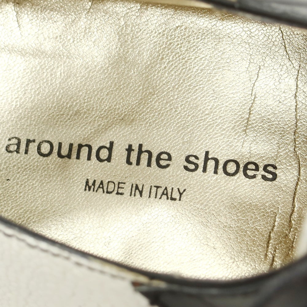 【中古】アラウンド ザ シューズ around the shoes ウイングチップ ドレスシューズ ブラックxホワイト【 41 】【 状態ランクC 】【 メンズ 】