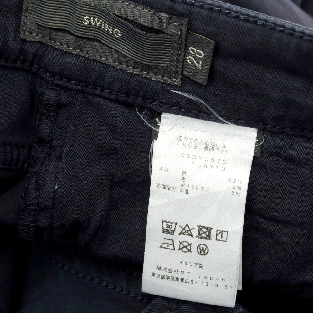 【中古】ピーティートリノ PT TORINO SWING ストレッチツイルコSWING 5ポケットパンツ ネイビー【 28 】【 状態ランクB 】【 メンズ 】
